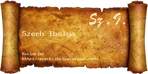 Szerb Ibolya névjegykártya