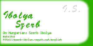 ibolya szerb business card